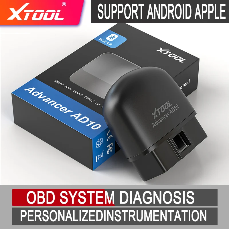 Диагностический сканер XTOOL advander AD10 OBD2 считыватель кодов двигателя с системой IOS и