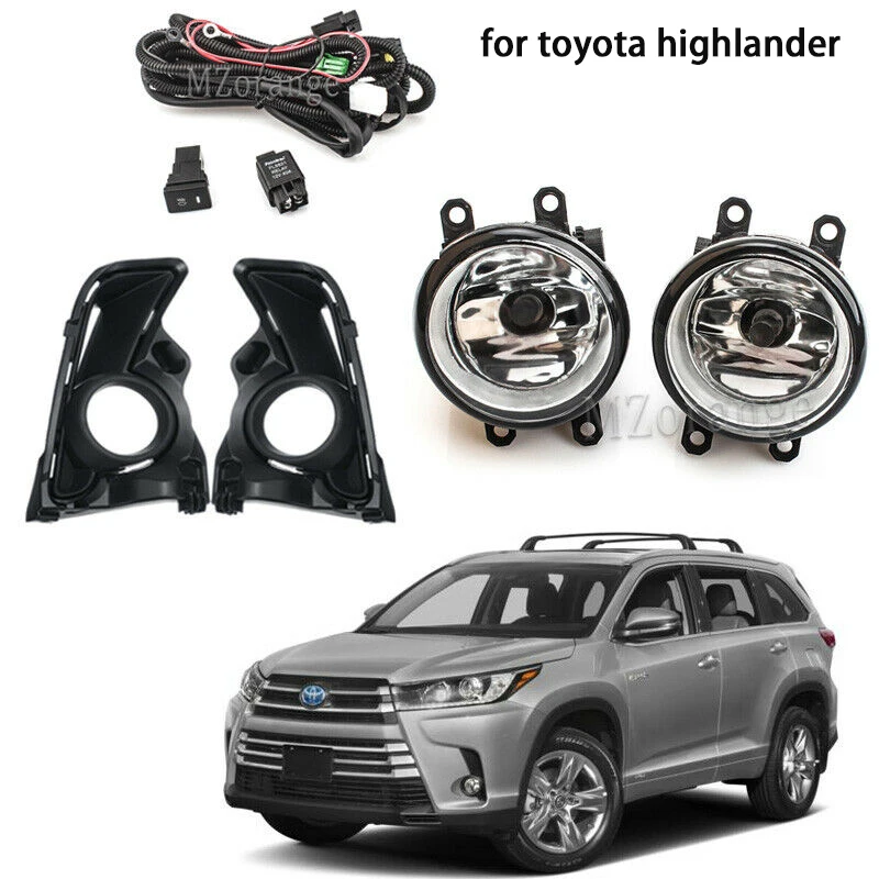 Туман светильник для Toyota Highlander 2017 2018 19 туман лампы + проводки переключатель