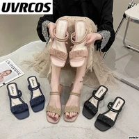 2022sandal female fairy wind summer new dual use out of the slope sandals cool slippers fashion all match womens single shoes