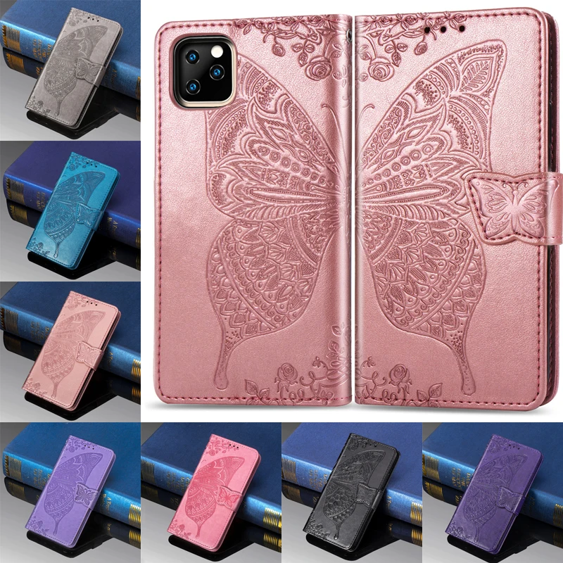 

Luxury 3D Flower Butterfly Wallet Case For iPhone 11 Pro Max X XR XS Max Leather Flip Wallet Cover For iPhone 6 6S 7 8 Plus Case