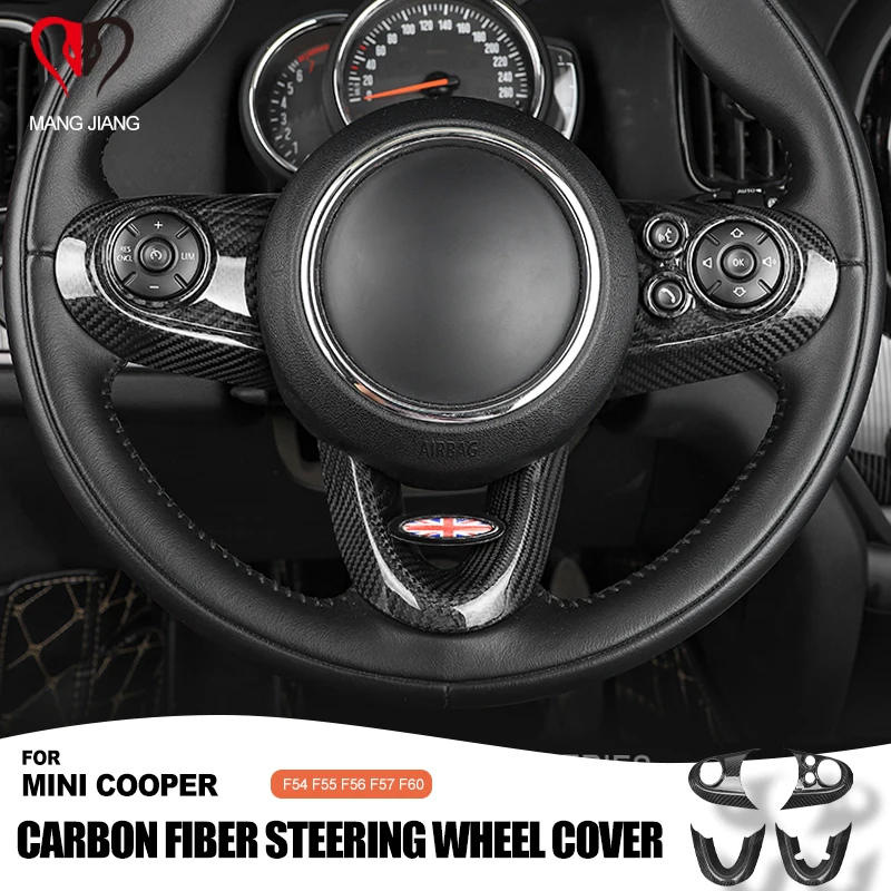 F54 F55 F56 F57 F60 Clubman Countryman для Mini Cooper S JCW крышка рулевого колеса чехол из углеродного