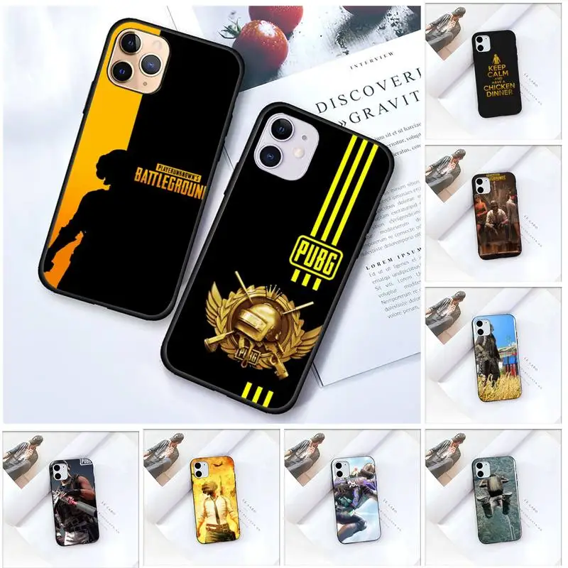

Game PUBG chicken dinner Phone Case For iPhone 12 Mini 11 Pro XS Max X XR 7 8 Plus