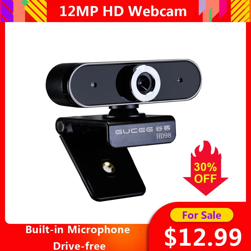 GUCEE USB HD веб камера 12 миллионов пикселей ручная фокусировка встроенный микрофон