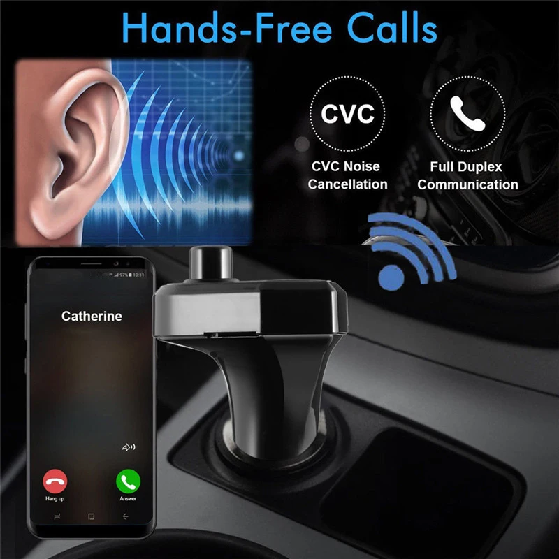 Автомобильный fm передатчик Bluetooth MP3 аудио музыкальный плеер два USB радио