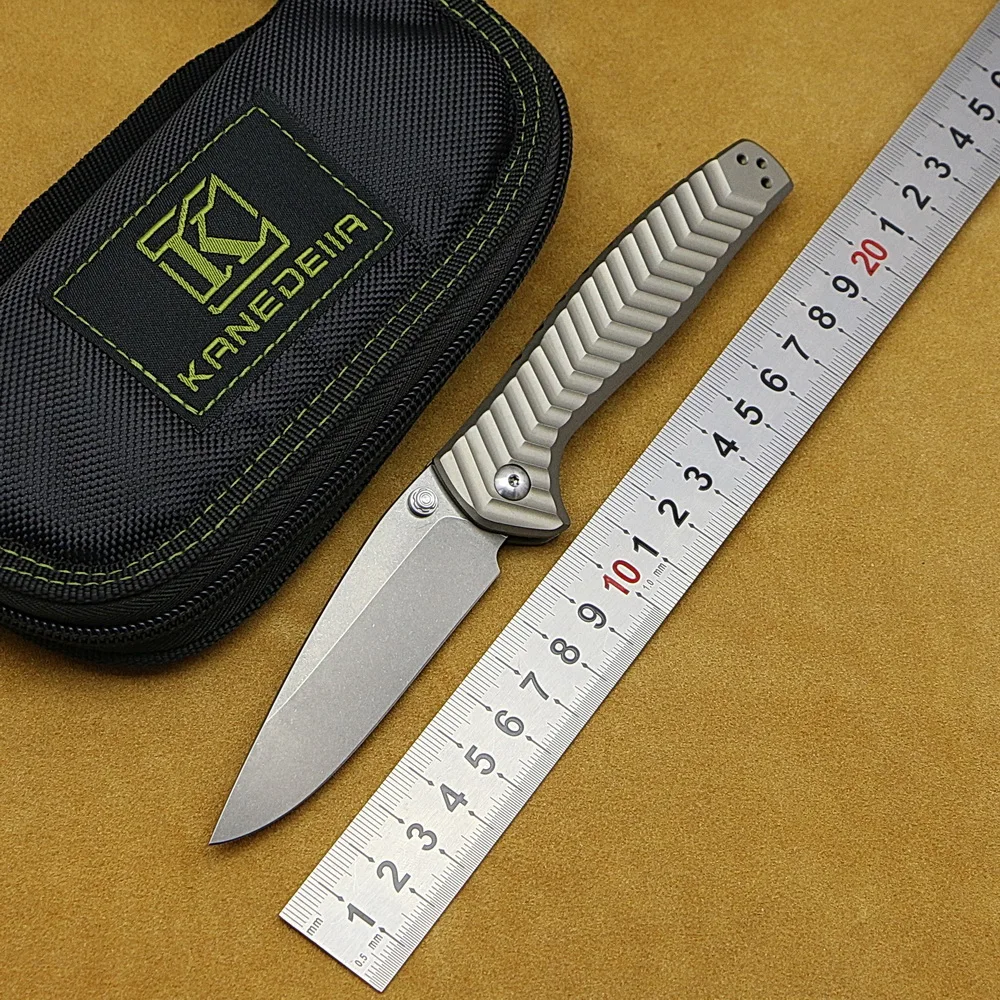 Фото Складные ножи KANEDEIIA карманный кухонный прибор из стали с титановой ручкой 781 M390