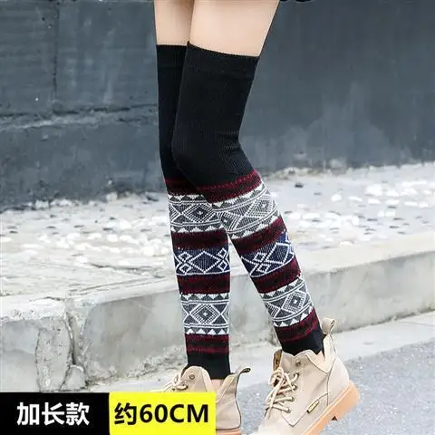 2021 Newly Winter For Women Leg Warmers Long Socks Leggings for girl latin socks ethnic style color match