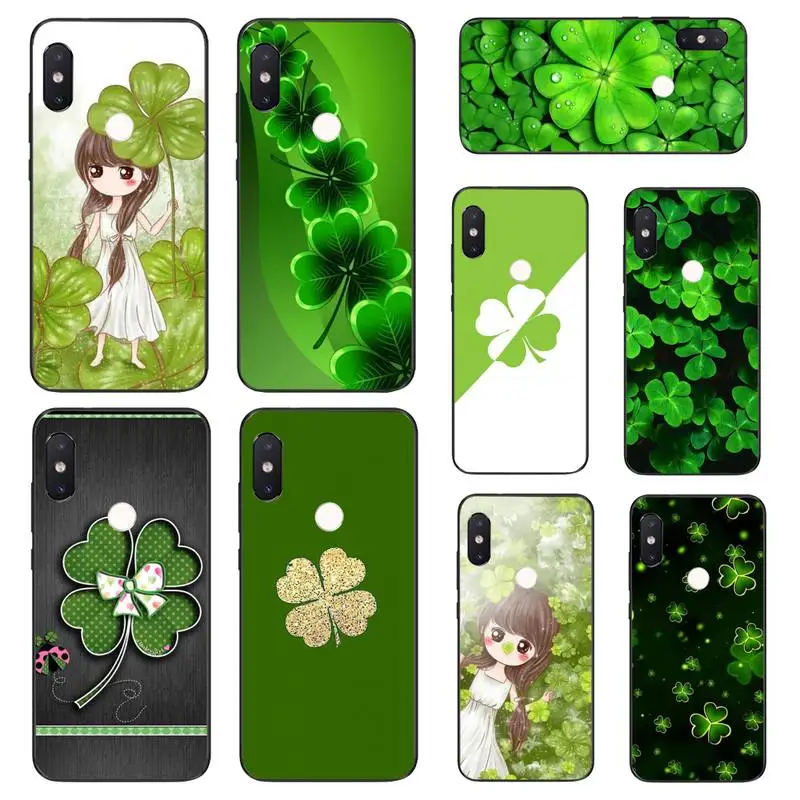 

YNDFCNB Four leaf clover Bling Cute Phone Case For Xiaomi Mi8 9 10 9T 5 6 A1 A2Lite 9SE 8SE Mi8lite Mix2 Max3 F1