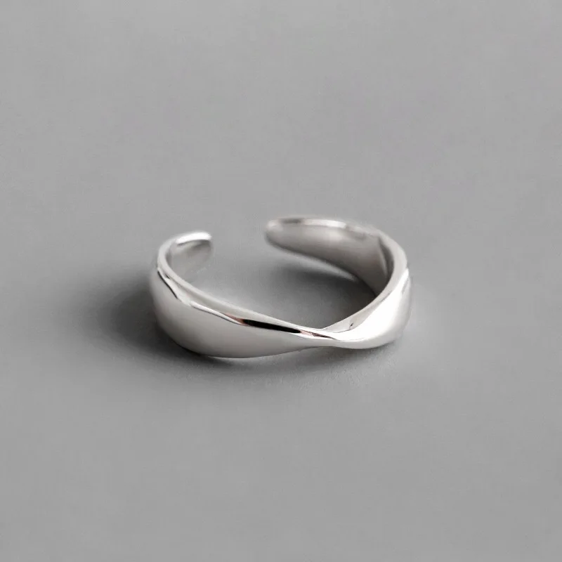 

New Romantic Couple Sterling 925Silver Jewelry Ring Classic Irregular Round Women Fine Jewelry For Engagement Bijoux