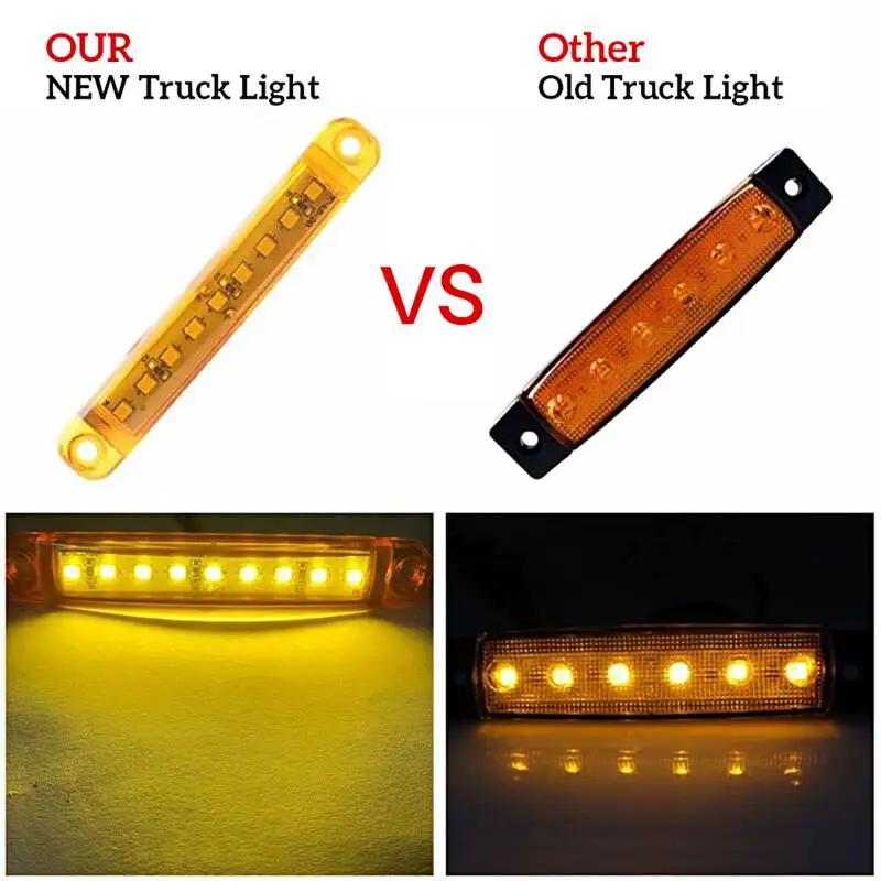 

40Pcs Red/Amber/White/Blue Sealed 9 Led Side Marker Light For Truck Trailer Lorry