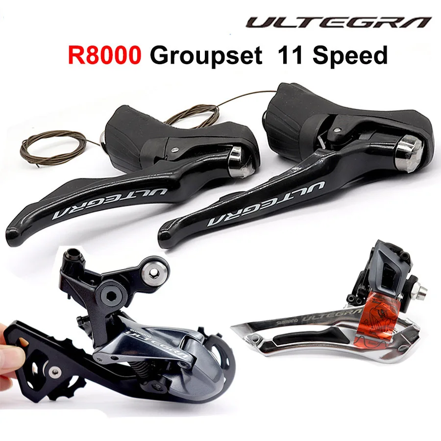 

SHIMANO Ultegra R8000 Groupset 2x11 Speed R8000 Derailleurs Road Bicycle ST+FD+RD Dual Control Lever Front Rear Derailleur SS GS