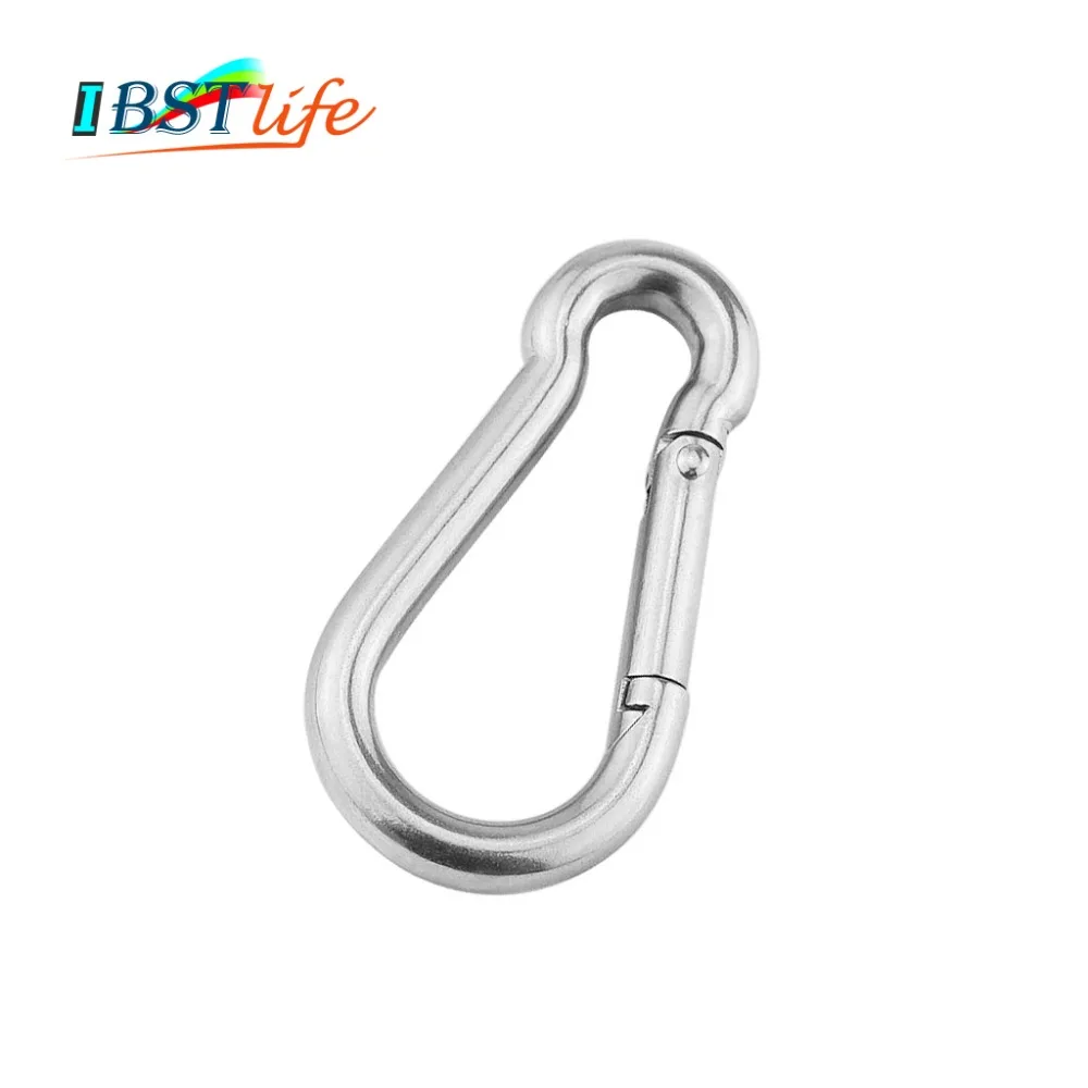 

8mm Multifunctional 304 Stainless Steel Spring Snap Carabiner Quick Link Ring Hook snap shackle Chain Fastener Hook