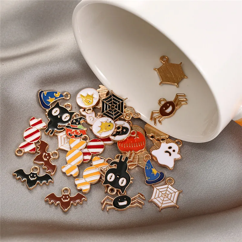 Эмалированные шармы для Хэллоуина 30 дюймов смешанные конфеты призрак тыква