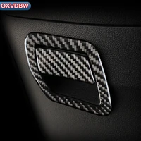 interior carbon fiber main storage box switch panel cover trim car 3d stickers for audi a4 b9 rs4 s4 2016 2019 accessories