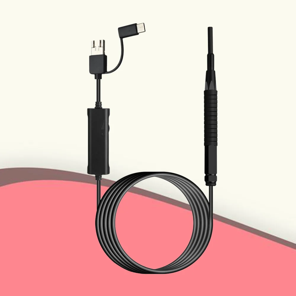 

Ear Cleaning 3 In 1 USB Visual Ear Spoon 3.9mm Mini 1MP Camera PC Ear Pick Otoscope Borescope Tool (White)