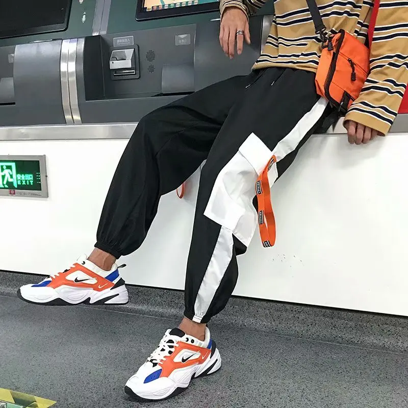 

2019 Cargo Pants Men Mens Streetwear Joogers Pants Black Sweatpant Male Hiphop Pockets Trousers Overalls