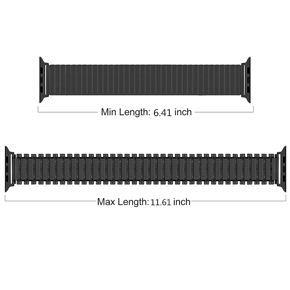 

For Apple Watch Se 6 Band 40mm 44mm 38mm 42mm Stainless Steel Stretch Strap For Iwatch Se Series 6 5 4 3 Metal Expansion Bands