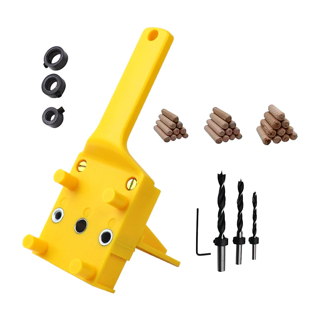 

38Pcs/Set Wood Doweling Jig Set Handhold ABS Wood Drilling Hole Puncher Handheld Board Hole Locator