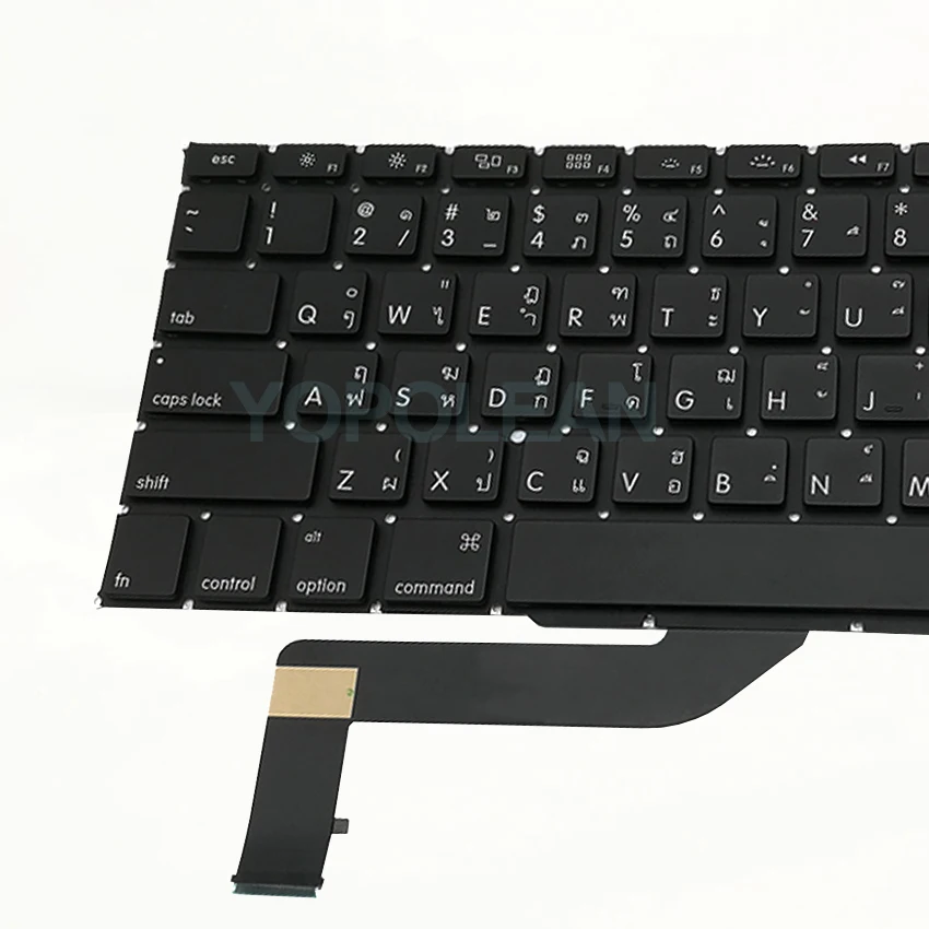 Тайская клавиатура 3 шт./лот New Таиландская для Macbook Pro Retina 15 дюймов A1398 2012 2013 2014