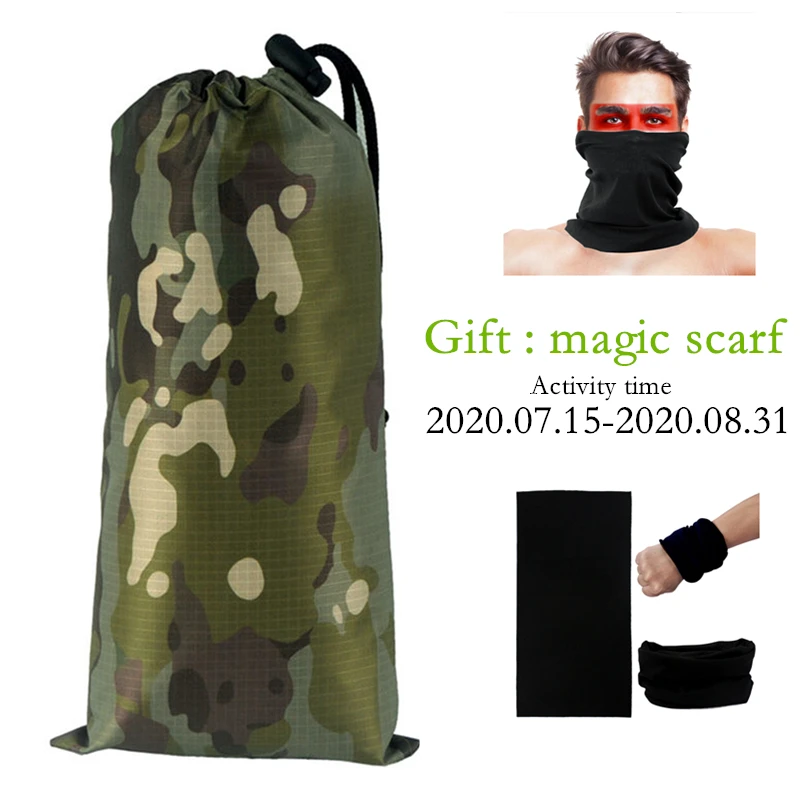 

Camo Hunting Ghillie Suits Rain Poncho Polyester+PU Waterproof Raincoat Environmental Emergency Rain Poncho Outdoor Sportswear