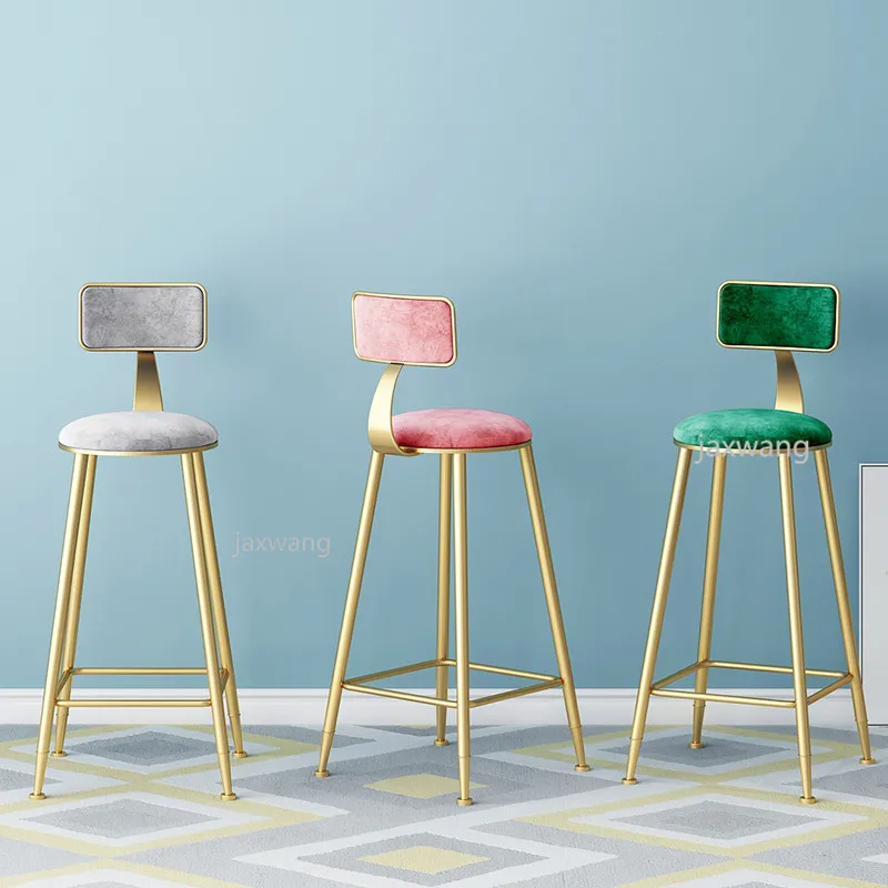 Европейский светильник роскошный барный стул простой сетчатый красный