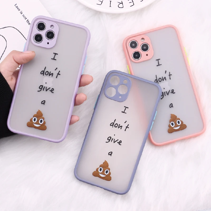 

Funny Letter Quote Camera Protection Bumper Phone Cases For iPhone 11 Pro Max XR XS Max X 8 7 6 Plus Matte Shockproof Back Cover