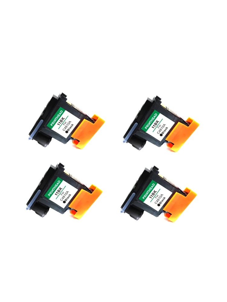 4 шт. плоттер 11 черный печатающей головки совместимы для hp11print Designjet 70 90 100 110 500 510