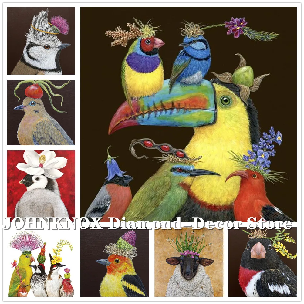 

Nursery Cartoon Diamond Painting Animal Birds 5D Diy Diamond Embroidery Cross Stitch Kit Rhinestone Art Gift Mosaic Art Picture