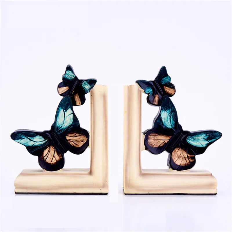 

Vintage Butterfly Bookstore Stand Desktop Figurine Creative Bookcase Study Office Home Decor Craft Ornament Business Gift