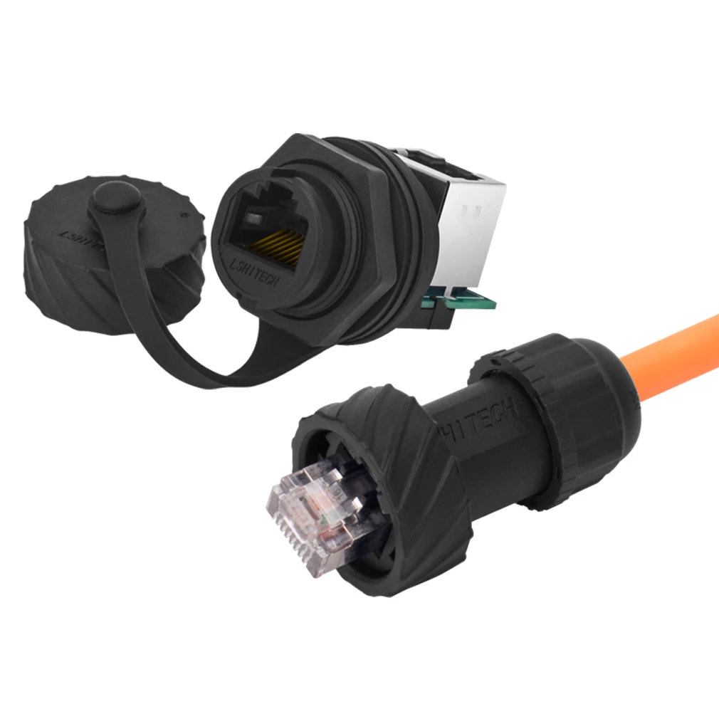 Lshitech водонепроницаемый промышленный Cat5 8P8C авиационный штекер гнездовой разъем