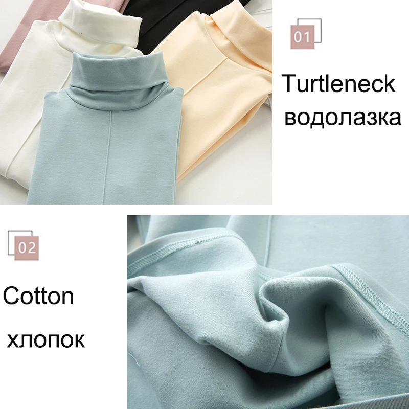 

Cotton Blouse Women 2021 Autumn Spring Turtleneck Women Tops Basic Pullover Women Cotton Blusas Mujer Camisa Femenina Haut Femme
