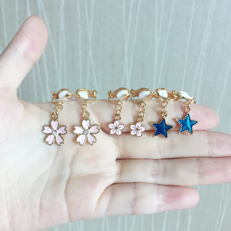 Серьги-клипсы детские в виде мороженого модные пирсинг уши корейские для девочек