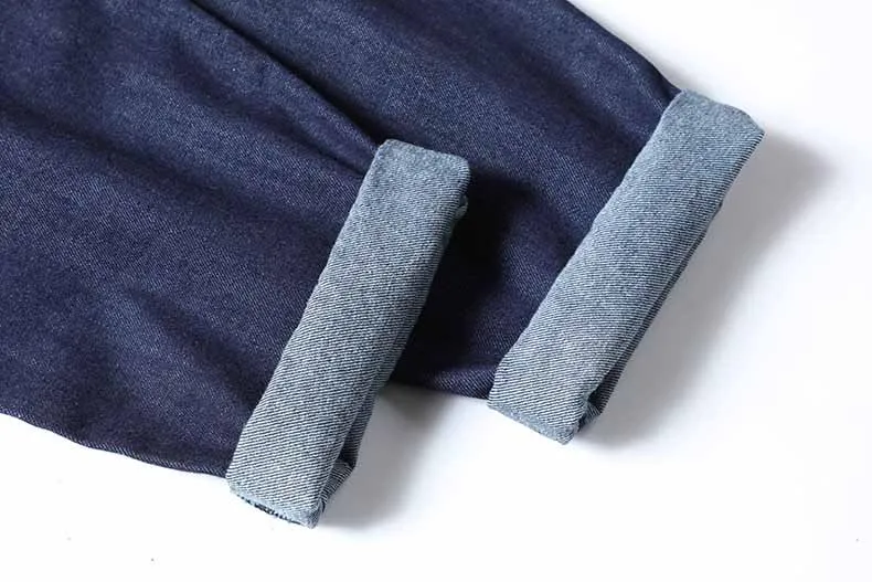 

Men's Japan Streetwear Vintage Fashion Loose Casual Straight Denim Pants Jeans Male Deep Blue Ankle-length Jeans Trousers