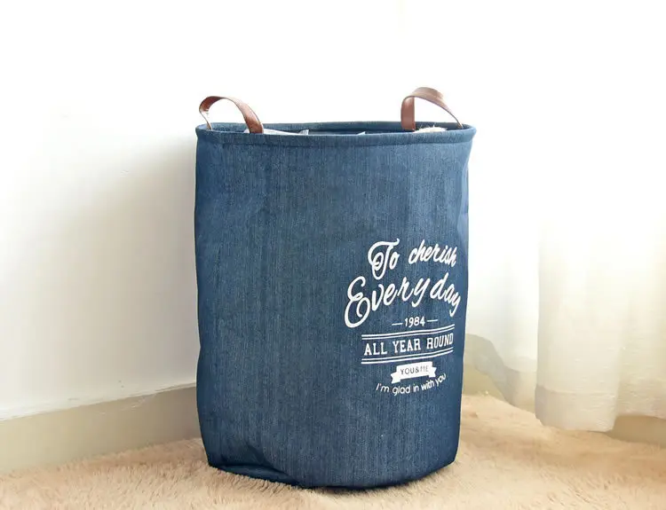 High quality Basket Stand Laundry Basket Toy Storage Box Large Bag Cotton Washing Dirty Clothes Big Basket Organizer Bin Handle