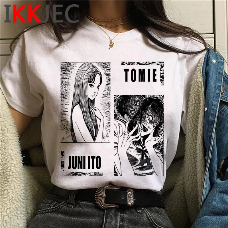 Футболка мужская с принтом манги дзюндзи Ито винтажная Повседневная рубашка в