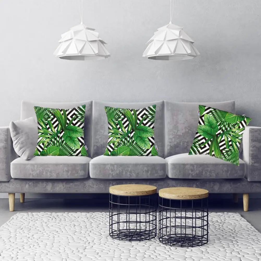 

Tropical Leaf Cushion Cover Polyester Throw Pillows Decoration Decorative Home Decor Sofa Pillowcase B1S8