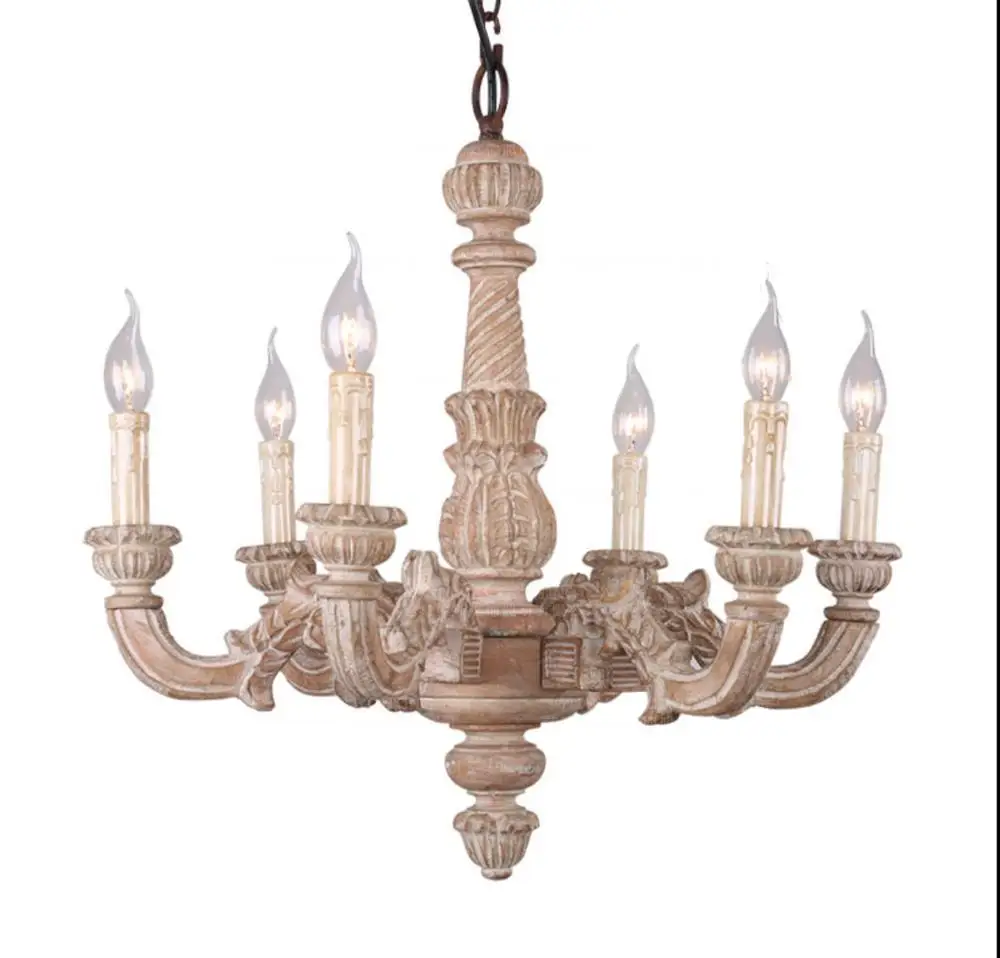 Большая деревянная люстра для церкви гостиной спальни Винтажный французский