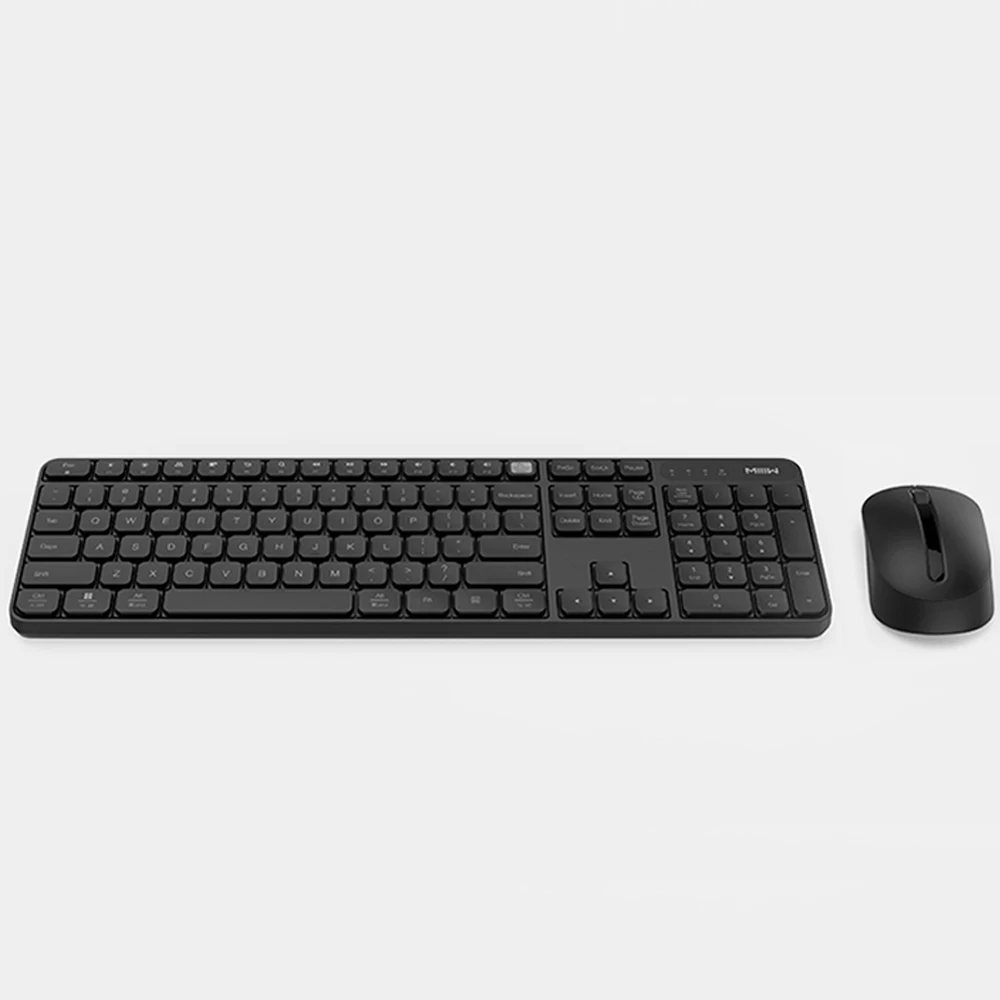 black Xiaomi mijia MIIIW RF 2,4 ГГц Беспроводная Офисная Клавиатура Мышь Набор 104 клавиш для Windows PC Mac совместимая Портативная USB клавиатура - Цвет: black
