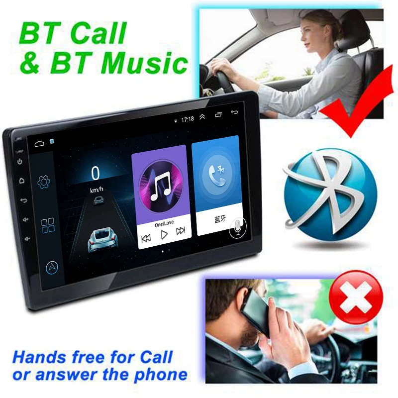 

Универсальный автомобильный радиоприемник 2 Din, 9 дюймов, Android 8,1, двойной Din, стерео, GPS-навигация, видео в приборной панели, Wi-Fi, USB, Bluetooth, автомо...