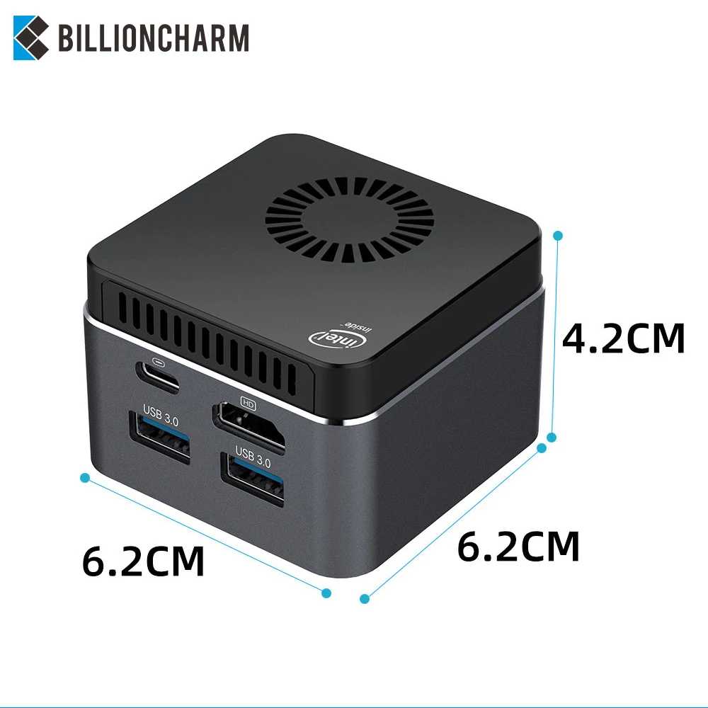 Мини ПК Intel Celeron N4100 Quad Core 8 Гб LPDDR4 128 ГБ 2 4 г/5 0G Wi Fi Bluetooth HDMI2.0 4K 60Hz USB C Windows10
