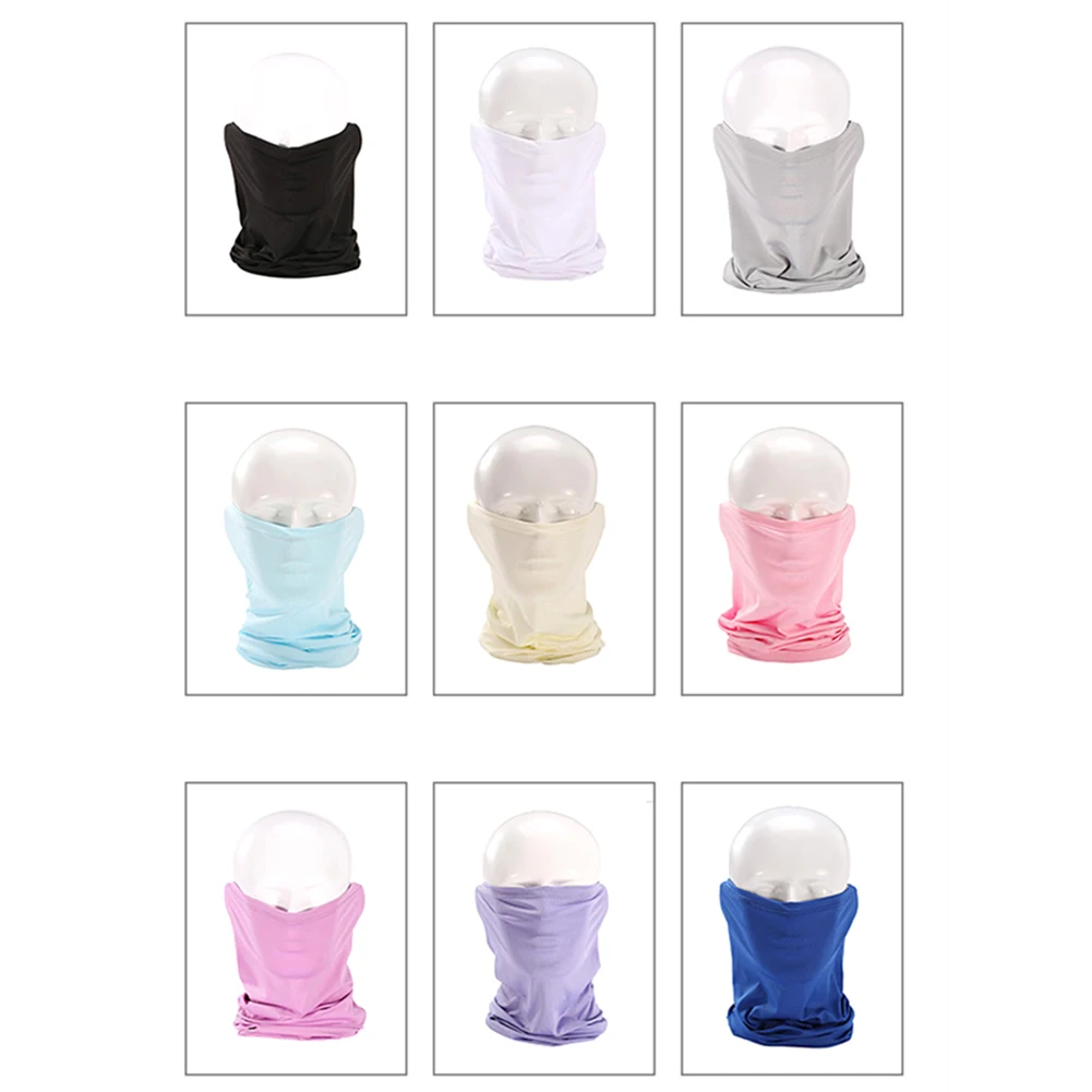 

Summer Adult Children Face Neck Scarf Riding Headscarf Ice Silk Sunscreen Headgear Breathable Collars Bandana Hairband