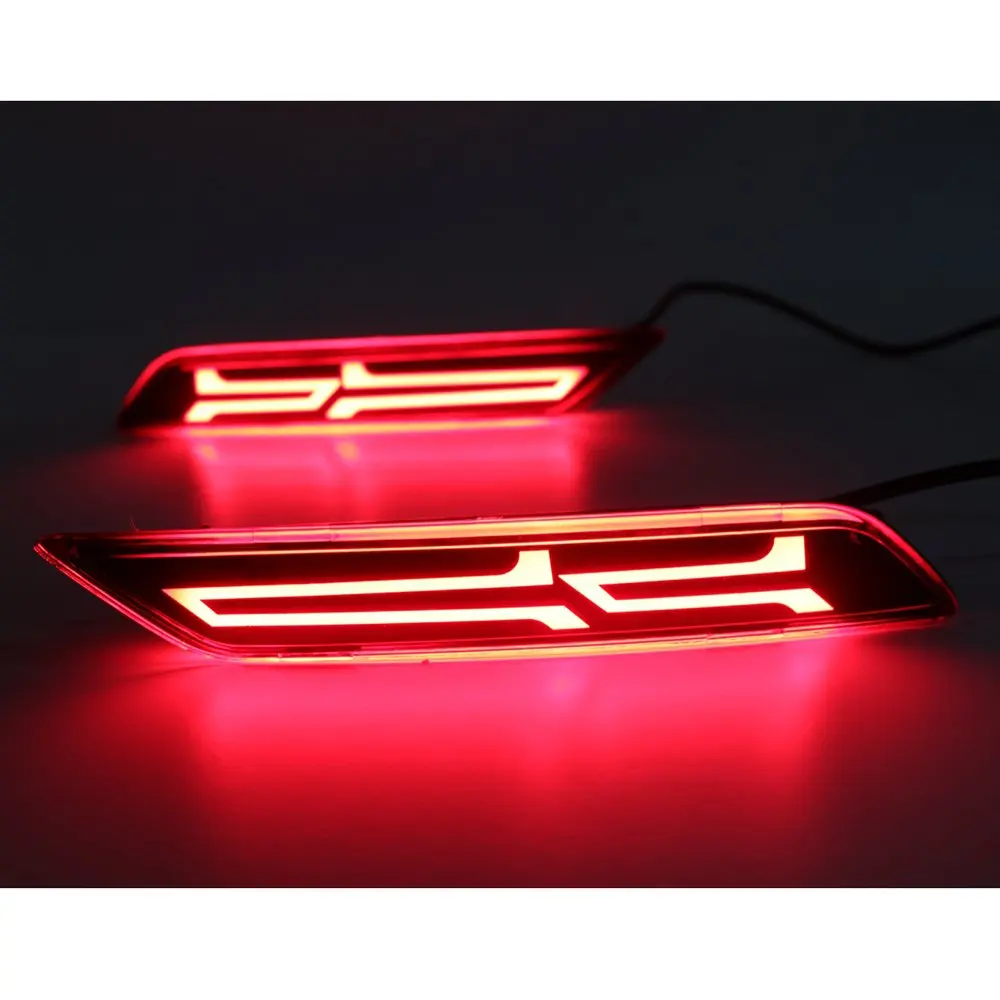 Красный Светодиодный отражатель задний бампер светильник для Honda City 2017 2018 2019
