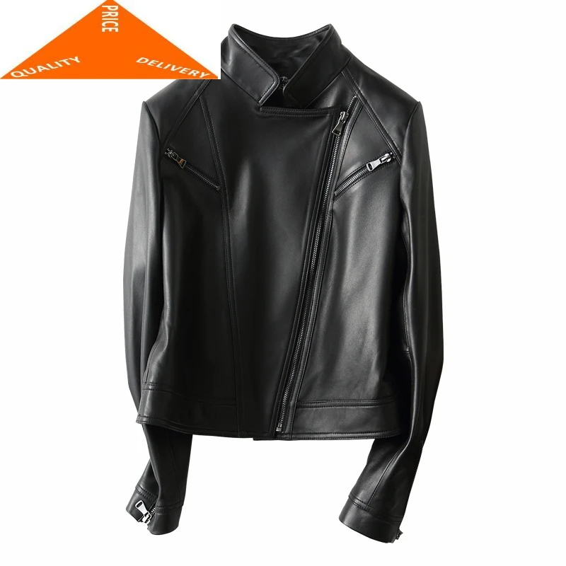 

Настоящая куртка модная женская одежда 2020 уличная мото Женская Овчина пальто женские топы из натуральной кожи KQN22950