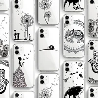 ciciber funda case for iphone 13 case for iphone 13 12 11 pro xr 7 x xs max 8 6 6s plus 5s se 2020 silicone totem elephant girl