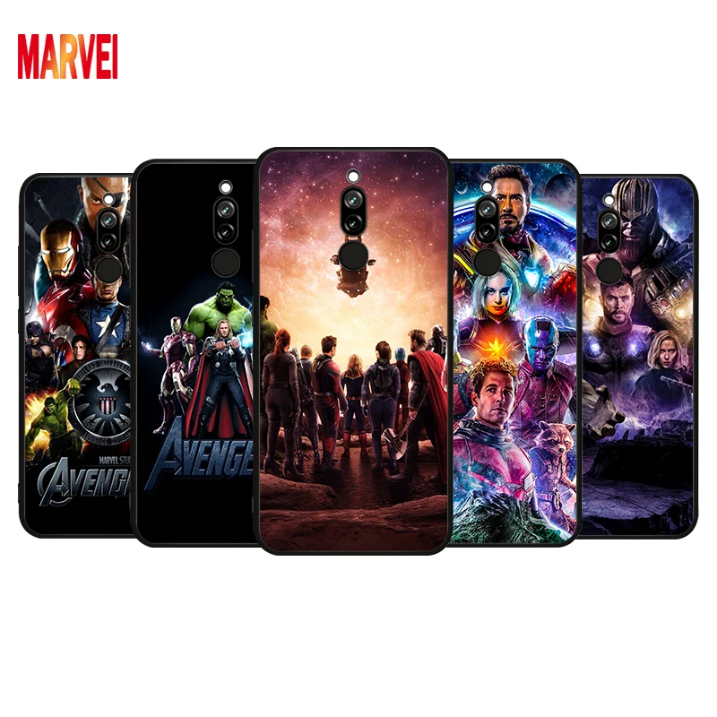 

Fashion Marvel Avengers For Xiaomi Redmi 9i 9T 9A 9C 9 8A 8 GO 7 7A S2 Y2 6 6A 5 5A 4X Prime Pro Plus Black Phone Case Cover