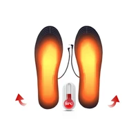 carbon fiber insoles electric heated shoe cuttable insole socks feet heater usb charge winter pads for foot size 3544 warmer