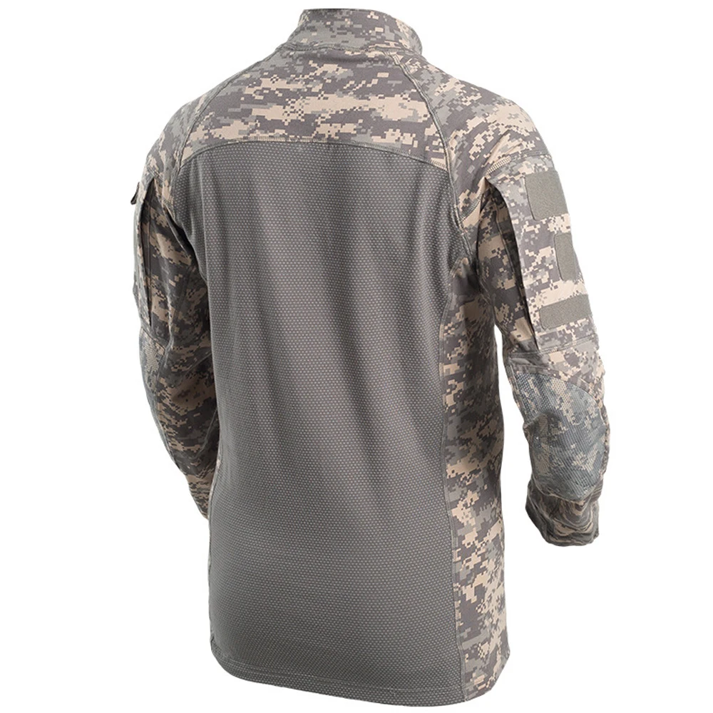 Men Tactical T-shirts Summer Long Sleeve Army Green Elastic Military Combat Navy Airsoft Top Tees Male Clothing | Тематическая