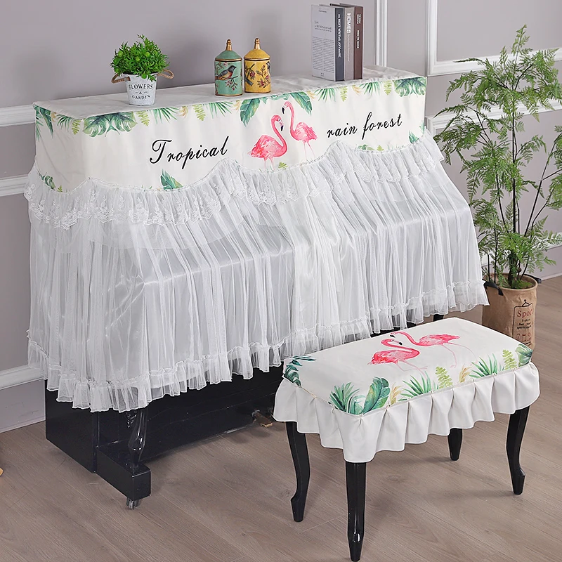 Кружевной чехол для пианино в скандинавском стиле с мультипликационным принтом