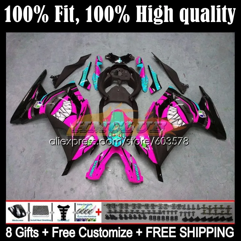 

Injection For KAWASAKI NINJA ZX 300R EX300 ZX-3R 68CL.211 ZX3R 13 14 15 16 ZX300R 2013 2014 2015 2016 2017 Fairings Shark rose