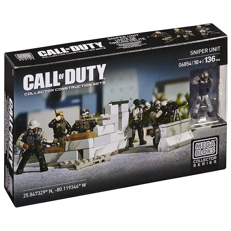 

Mega Bloks Construx Call of Duty Sniper Unit Set Five Removable Action Figures Collect 06854 Children Adults Building Toys Gifts