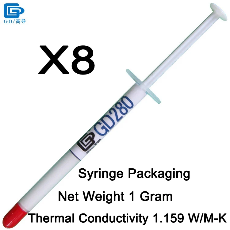 GD280-SY1 8 Pieces GD33 GD66 GD100 GD220 GD280 GD460 GD450 GD380 Термальность смазочная паста Компаунд силиконовый чистая Вес 1 г SY1 - Цвет лезвия: GD280-SY1 8 Pieces